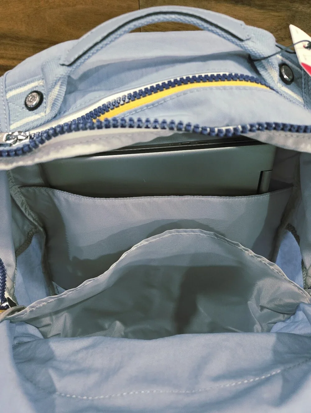 Kipling Light Blue Backpack School Travel Laptop Seoul NEW
